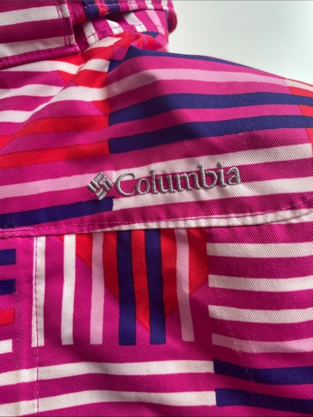 Columbia Pink, Magenta & Purple Striped Girls Hooded Jacket